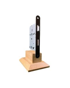 Toilet- badkamer slot op basis 1200 serie, voorplaat Brons inclusief sluitplaat en schroeven