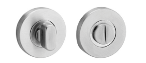 Toiletgarnituur rvs, rond rozet