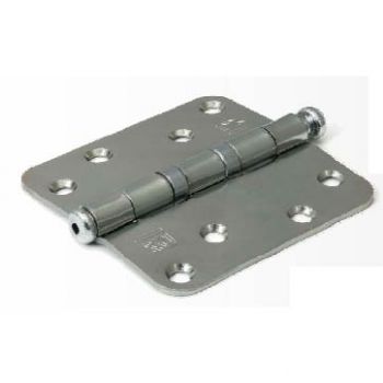 Kogelscharnier met ronde hoek 89x89mm, uitvoering RVS