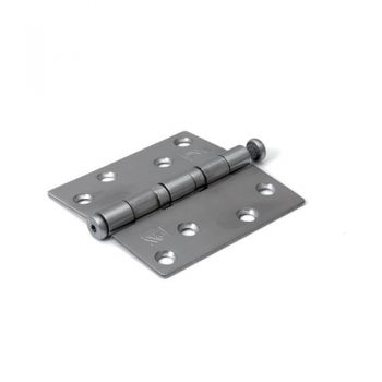 Kogelscharnier met rechte hoek 89x89mm, uitvoering RVS