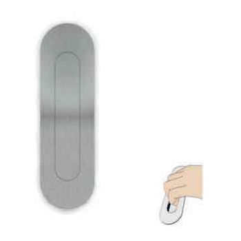 Schuifdeurkom gesloten (indruk) ovaal 155x45mm