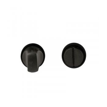 Toiletgarnituur zwart, type minimal rond