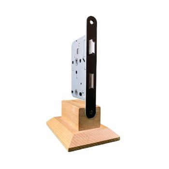 Toilet- badkamer slot op basis 1200 serie, voorplaat Brons inclusief sluitplaat en schroeven