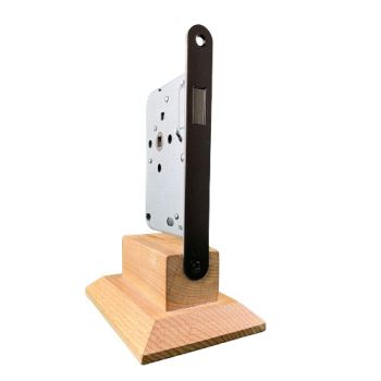 Magneet loopslot op basis 1200 serie, voorplaat Brons inclusief/kom sluitplaat en schroeven