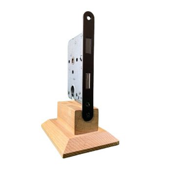 Magneet Dag- en nachtslot voor cilinder op basis 1200 serie, voorplaat Brons inclusief sluitplaat/kom en schroeven