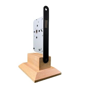 Magneet loopslot op basis 1200 serie, voorplaat Zwart fijnstructuur inclusief sluitplaat en schroeven