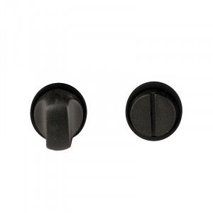 Toiletgarnituur zwart, type minimal rond